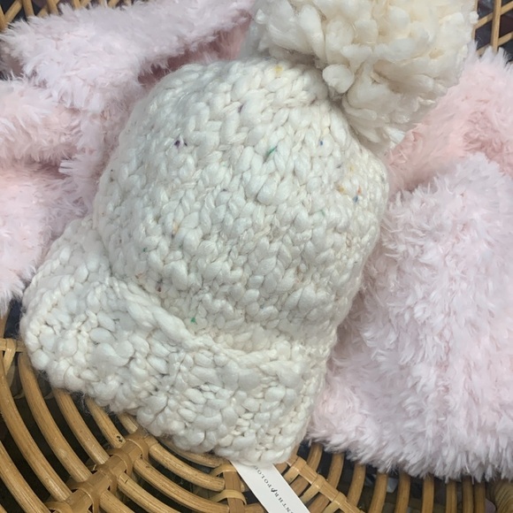 Anthropologie speckled barb pom lined winter hat new with tags main image 7